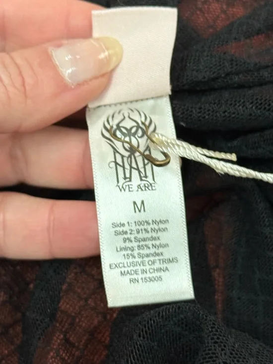 We Are HAH Make It A Double Reversible Floral Lace Robe Dress Medium - Picture 7 of 13